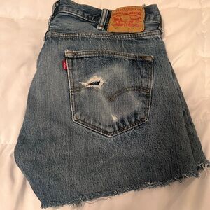 Levi's Distressed Denim Jean Shorts